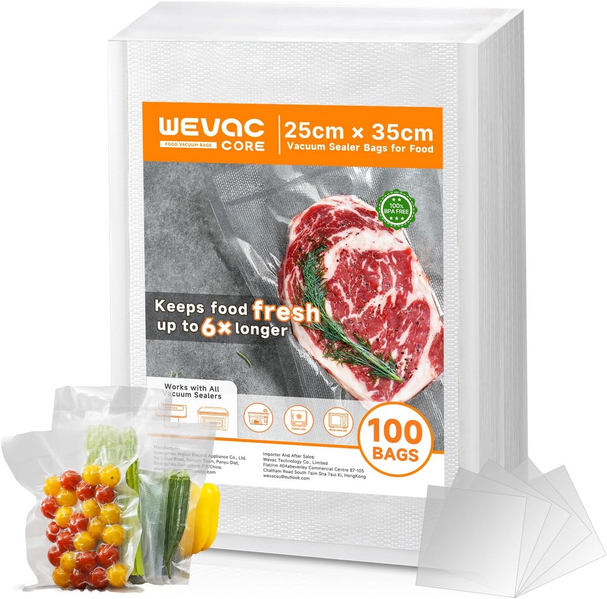 Vacuümdicht Sluitzakken (25x35cm) - Set van 100
