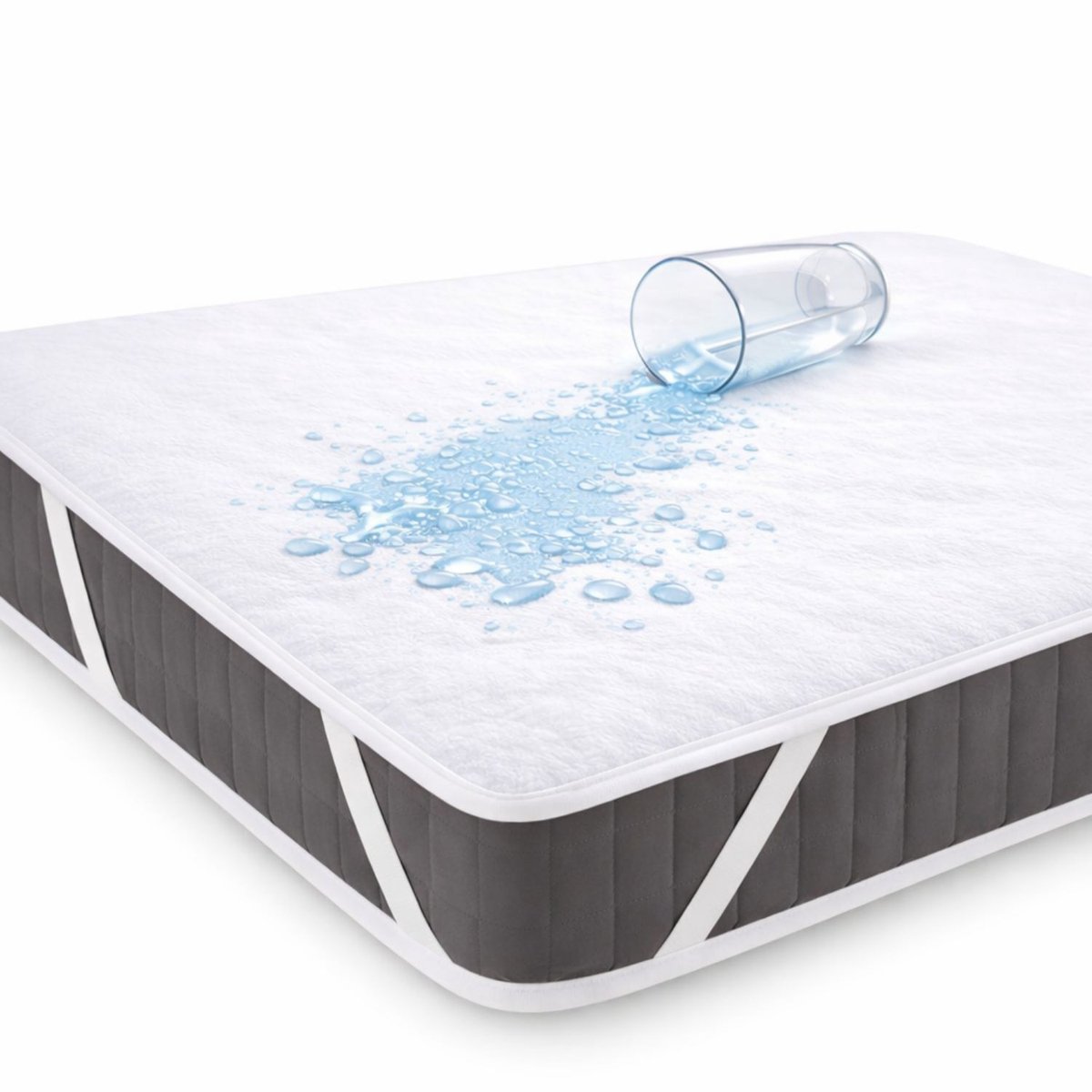 Droomtextiel Matrasbeschermer Waterdicht Plateau - 90x200 cm - Incontinentie Molton - Antibacterieel - Hoogwaardige kwaliteit