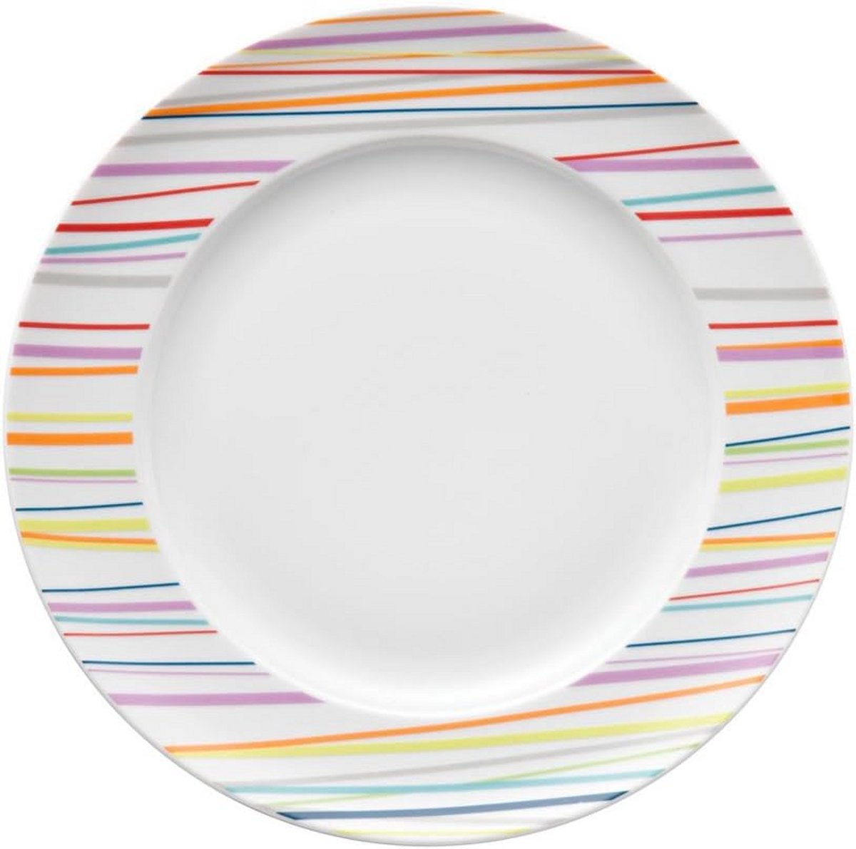 Elegante Dinerborden Collectie - Ø 27 cm - Zonnige Strepen Design