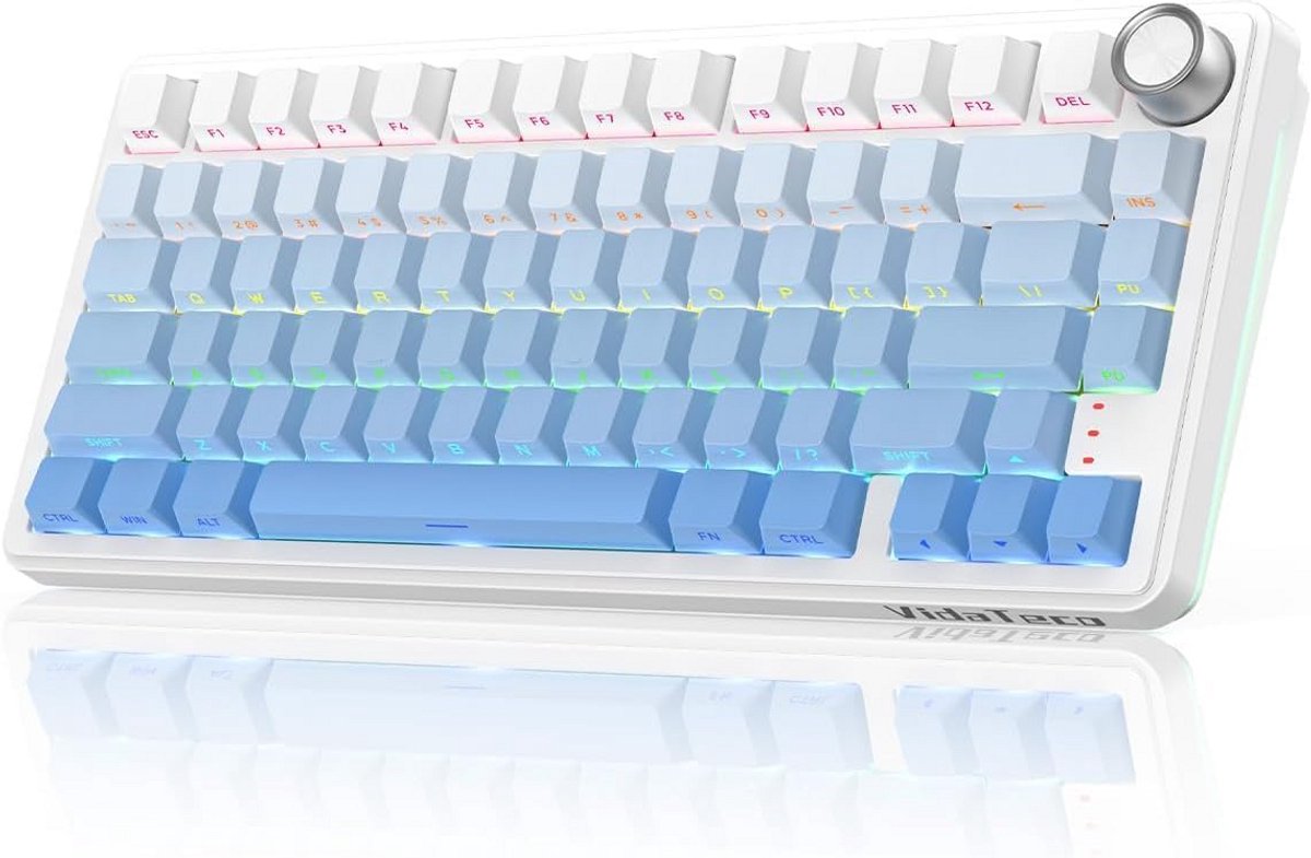 75% Draadloos Mechanisch Toetsenbord met RGB, Hot-Swap en Dubbele Connectiviteit (PC/Mac)