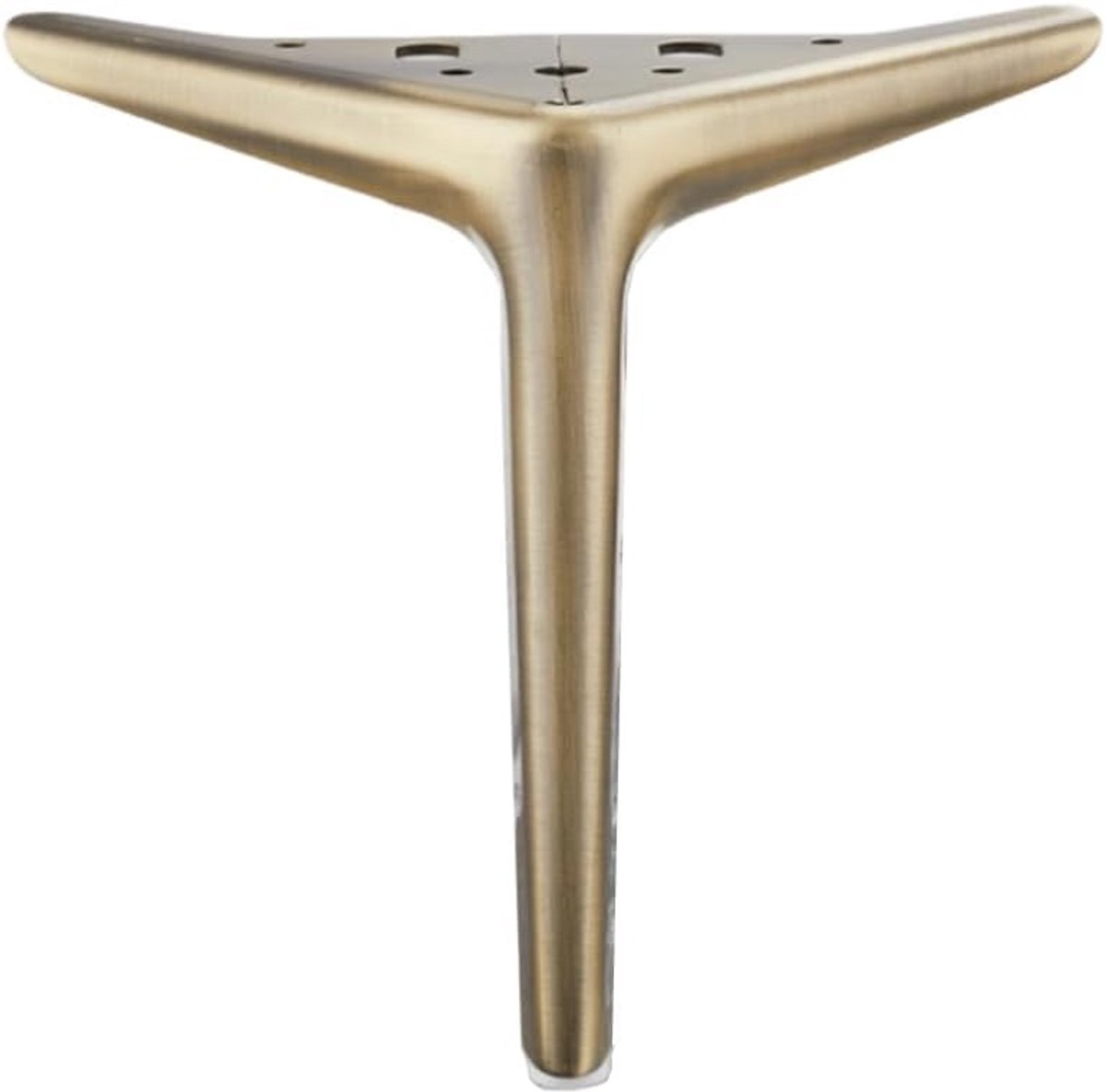 Set van 2 Stevige Metalen Meubelpoten Driehoek - Vervangende Tafelpoten voor Kast, Bank of Sofa - 20 cm Brons
