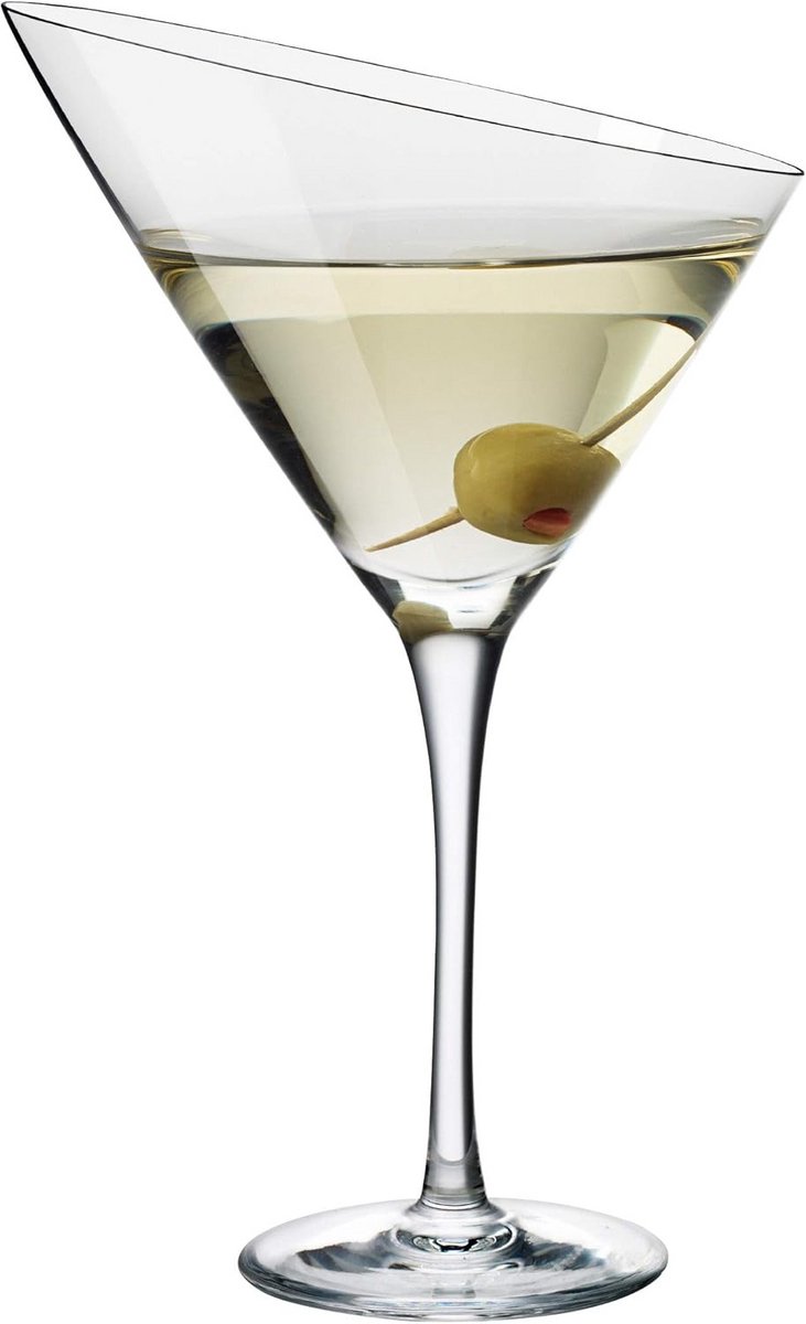 Set van 2 Mondgeblazen Martini Glazen met Naadloos Ontwerp