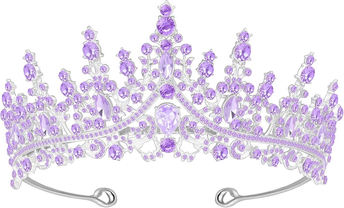 Prachtige Tiara Kroon als Haaraccessoire voor Feest en Bruiloft