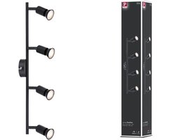Spotlight Carolina GU10 230V max. 4x10W dimbaar Zwart mat