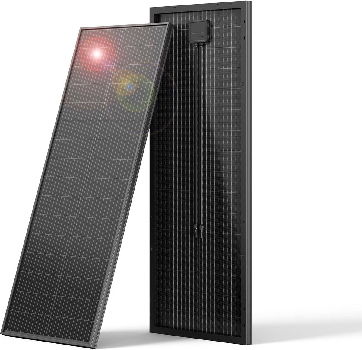 Bifacial 100 Watt Zonnepaneel - 12V Monokristallijn Hoog Rendement voor RV, Camping en Off-Grid