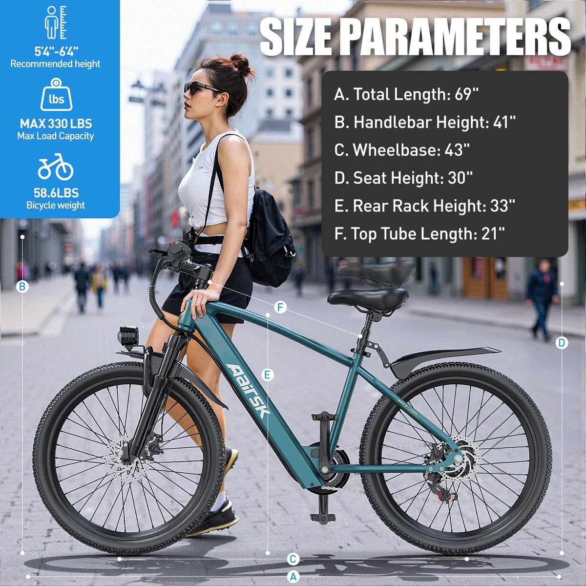 Aairsk GT300 24" Elektrische Mountainbike thumbnail 5
