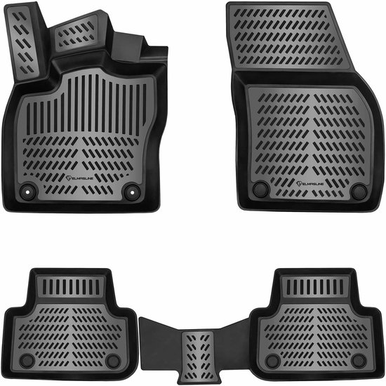 Set van vier zwarte 3D-automaten met diverse profielen en bevestigingsgaten.