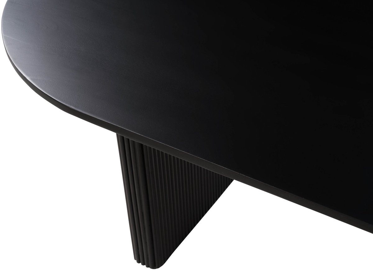 MASSIVMOEBEL24 .DE BARCELONA #125 eettafel zwart gelakt massief hout mango 220x100x76 cm