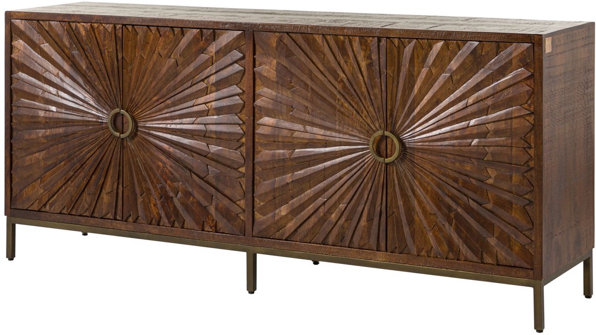 MASSIVMOEBEL24.DE dressoir STILMÖBEL #129 bruin 201 x 89 x 48 cm