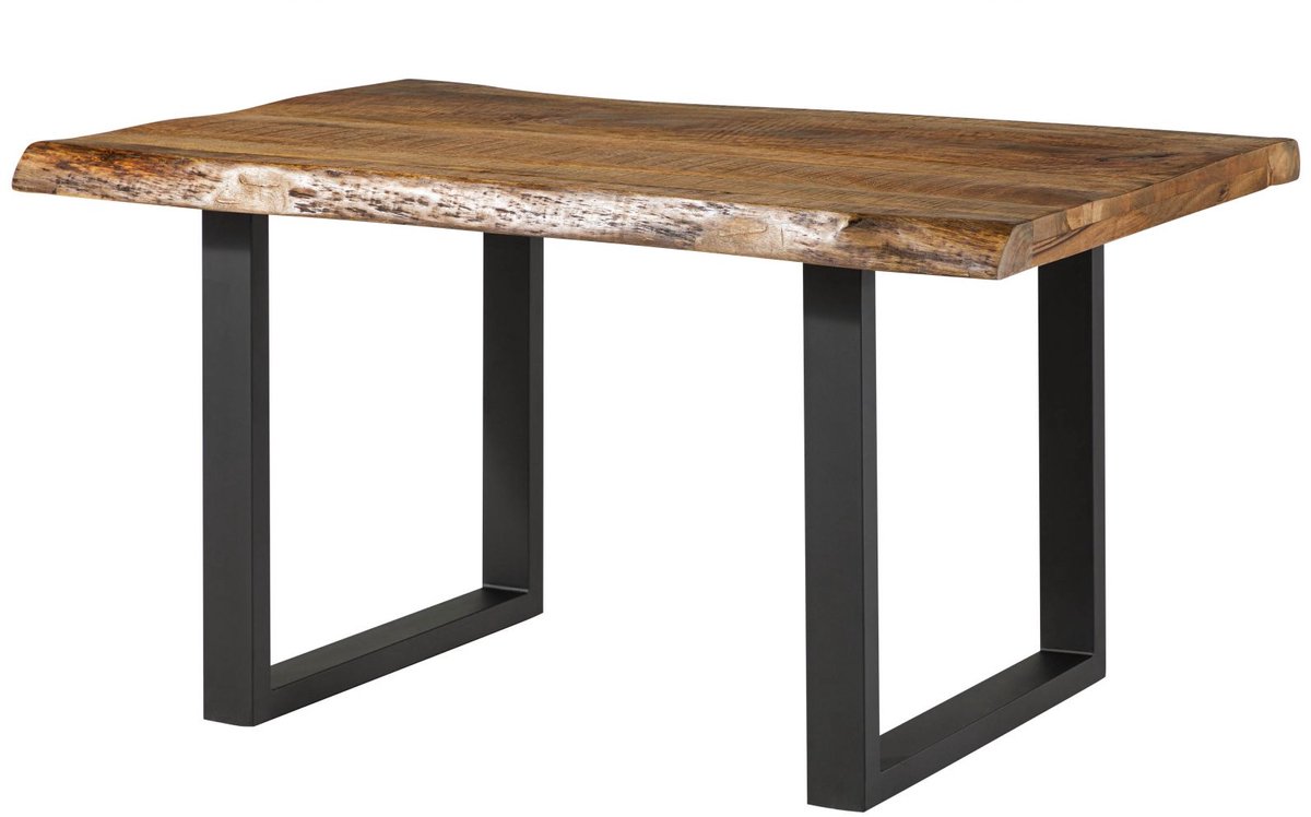 MASSIVMOEBEL24 .DE FREEFORM eettafel blank gelakt massief hout mango 140x90x77 cm (BxTxH)