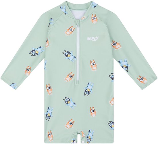 Swim Essentials - Jongens Zwempak 2-6 maanden - 62/68 - Groen - Bluey - Baby