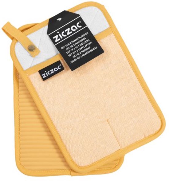 Tiseco - Gants de cuisine SILO - SET/2 - silicone, boucle de suspension pratique, jaune