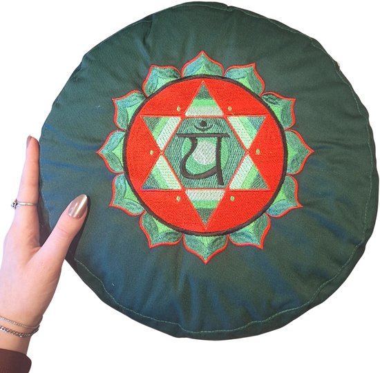 YogaStyles Meditatiekussen Groen 4de Chakra van YogaStyles — afbeelding 4