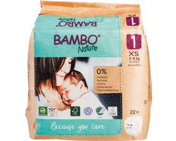 Bambo Nature Luiers Maat 1 XS (2-4 kg) - 22 stuks
