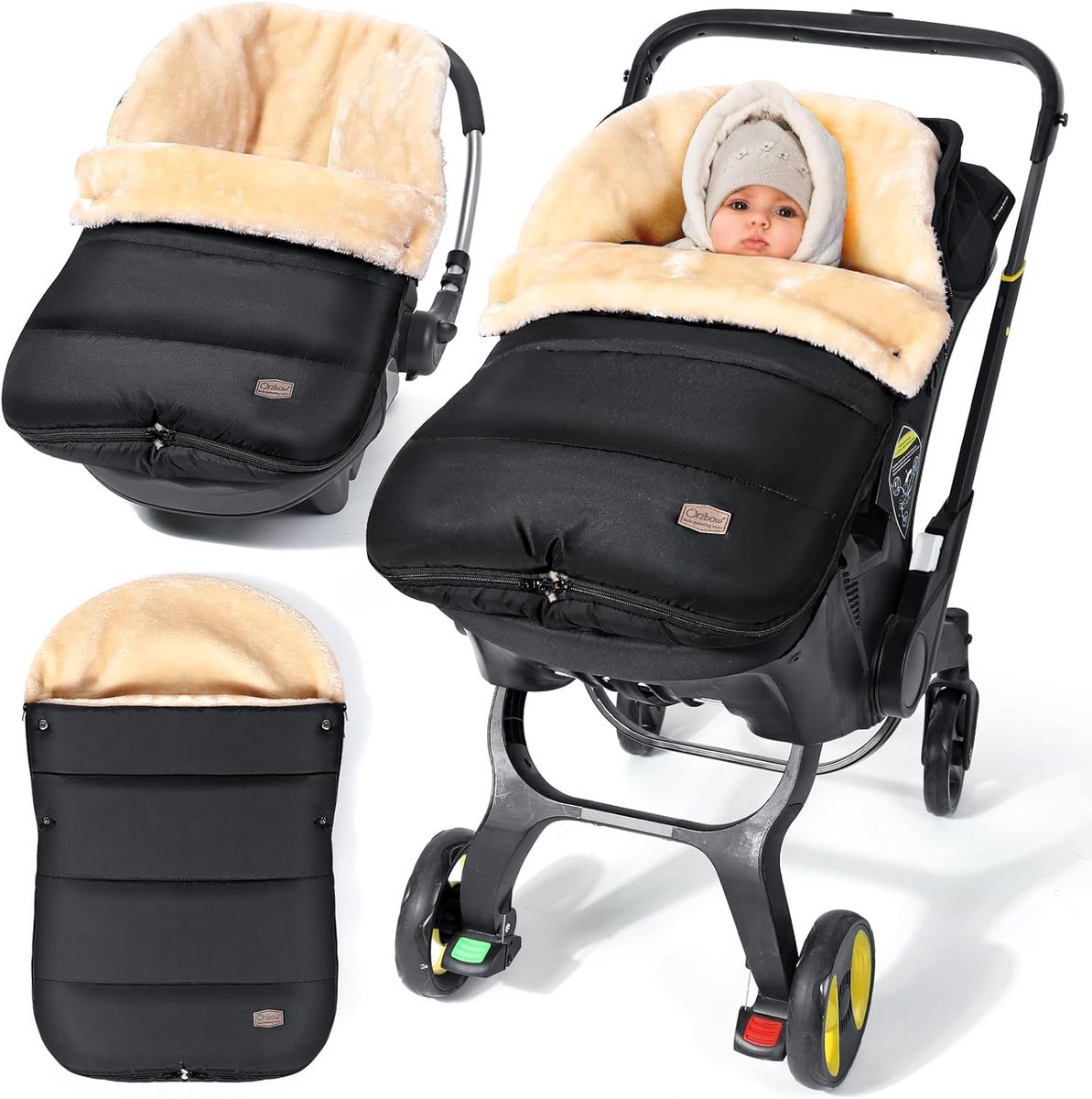 Verstelbare Winter Voetenzak voor Baby Autostoel - Waterdicht en Warm