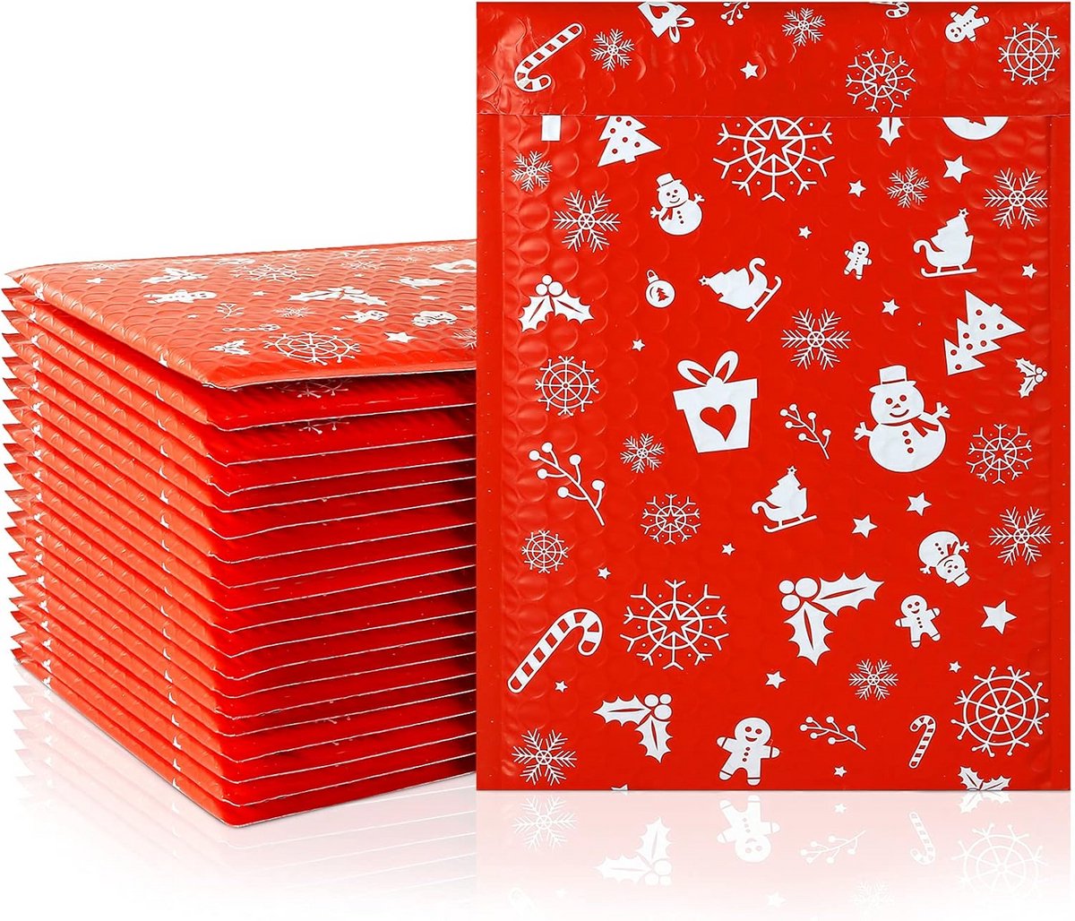 Luchtkussenenveloppen 20 stuks voor Kerstmis zonder venster voor kleding