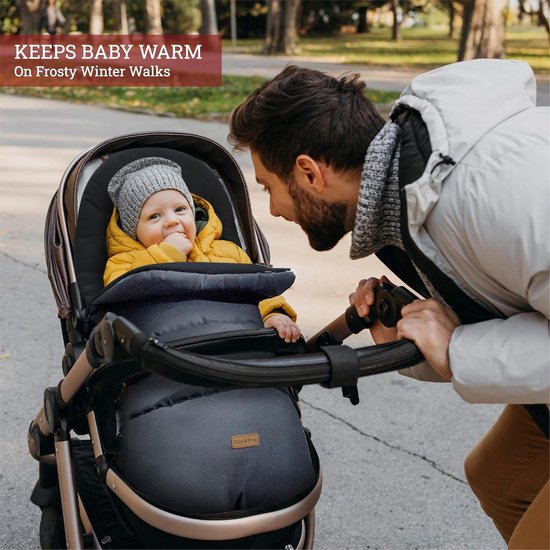 Universele voetenzak voor kinderwagens en buggy's met warm polarfleece van Merkloos — afbeelding 2