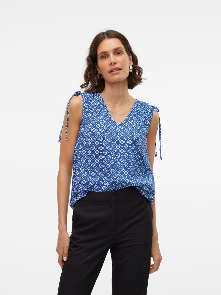 Vero Moda Top Vmshive S/l V-neck Top Wvn Exp 10317614 Sodalite Blue/dusk Dames Maat - S