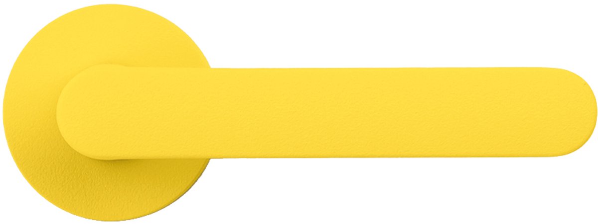 Deurkruk One - Colombo Design Mood Collection - Lemon Yellow - rond rozet - set