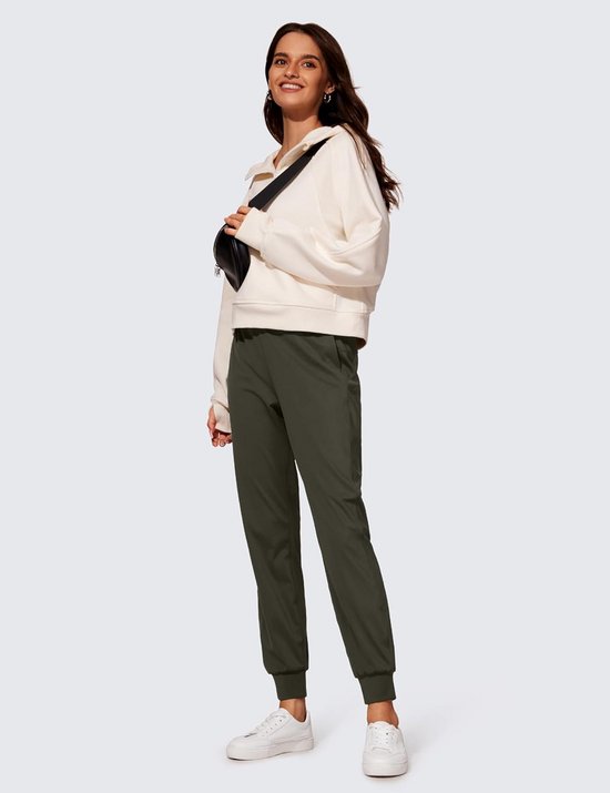 Stretchy Dames Sportbroek - Comfortabele Casual Outdoor Broek met Zijzakken 27" — afbeelding 2