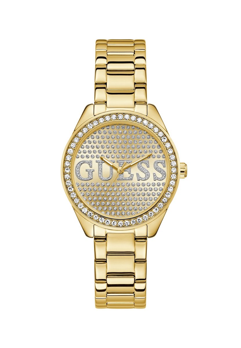 Guess Sloane Quartz Analoog Horloge Gold Tone Behuizing: 100% Roestvrij Staal| Armband: Roestvrij Staal 36.5 mm U1462L2M, U1480L1M, U1480L2M