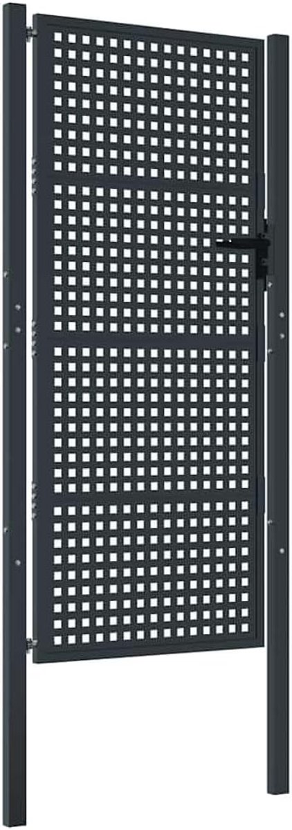 Tuinpoort 105x225 cm Stalen Buitenpoort Antraciet