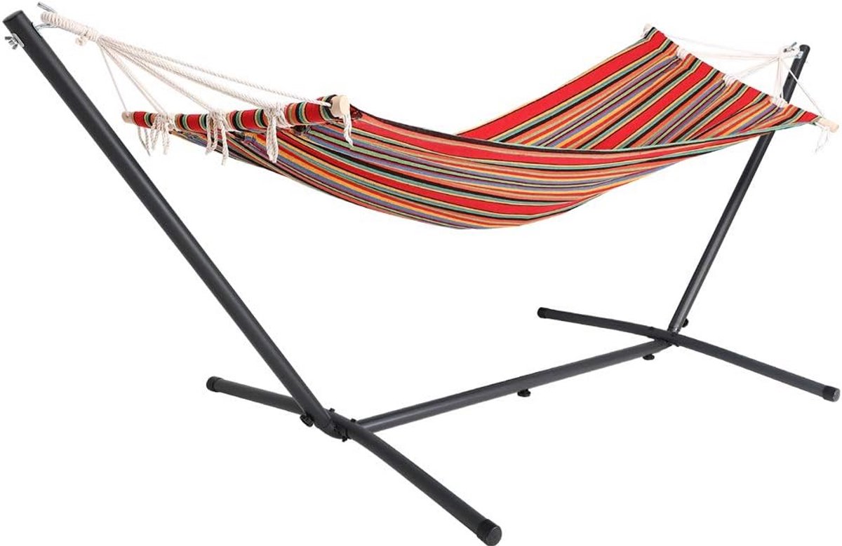 Draagbare Hangmat met Frame voor Buiten en Binnen - Robuuste, Duurzame Hangmat voor Camping, Tuin en Balkon