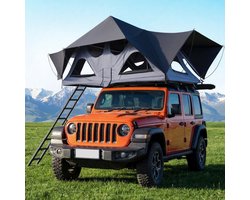 Daktent - Hardshell hardtop opvouwbaar aluminium - 2-3 Personen - Driekleurige LED-verlichting - Dik Matras - Waterdicht en Winddicht - Geschikt voor SUV, pick-up en 4x4