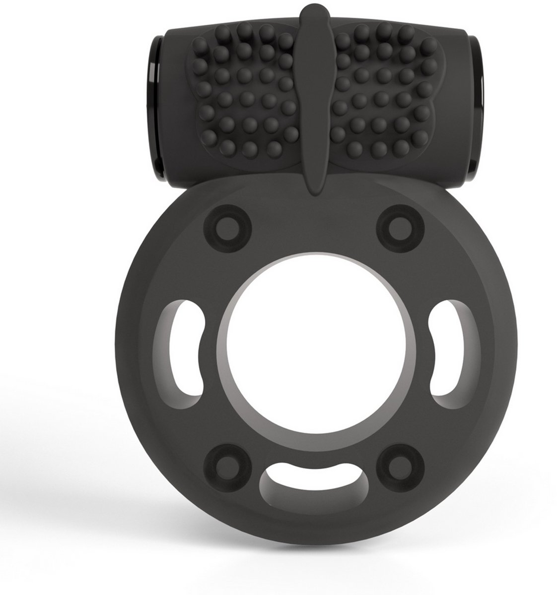 Crushious - Booster - Cockring met Vibrerende Bullet - Zwart