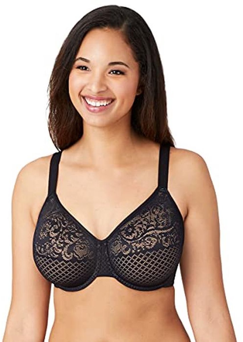Vrouwen Minimizer Beha met Opaque Zwart Design en Liftende Cups