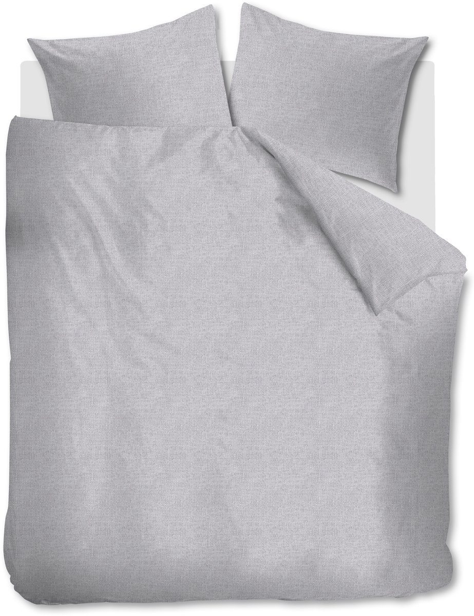 Ambiante Edo dekbedovertrek - Tweepersoons - 200 x 200/220 cm - Zacht grijs