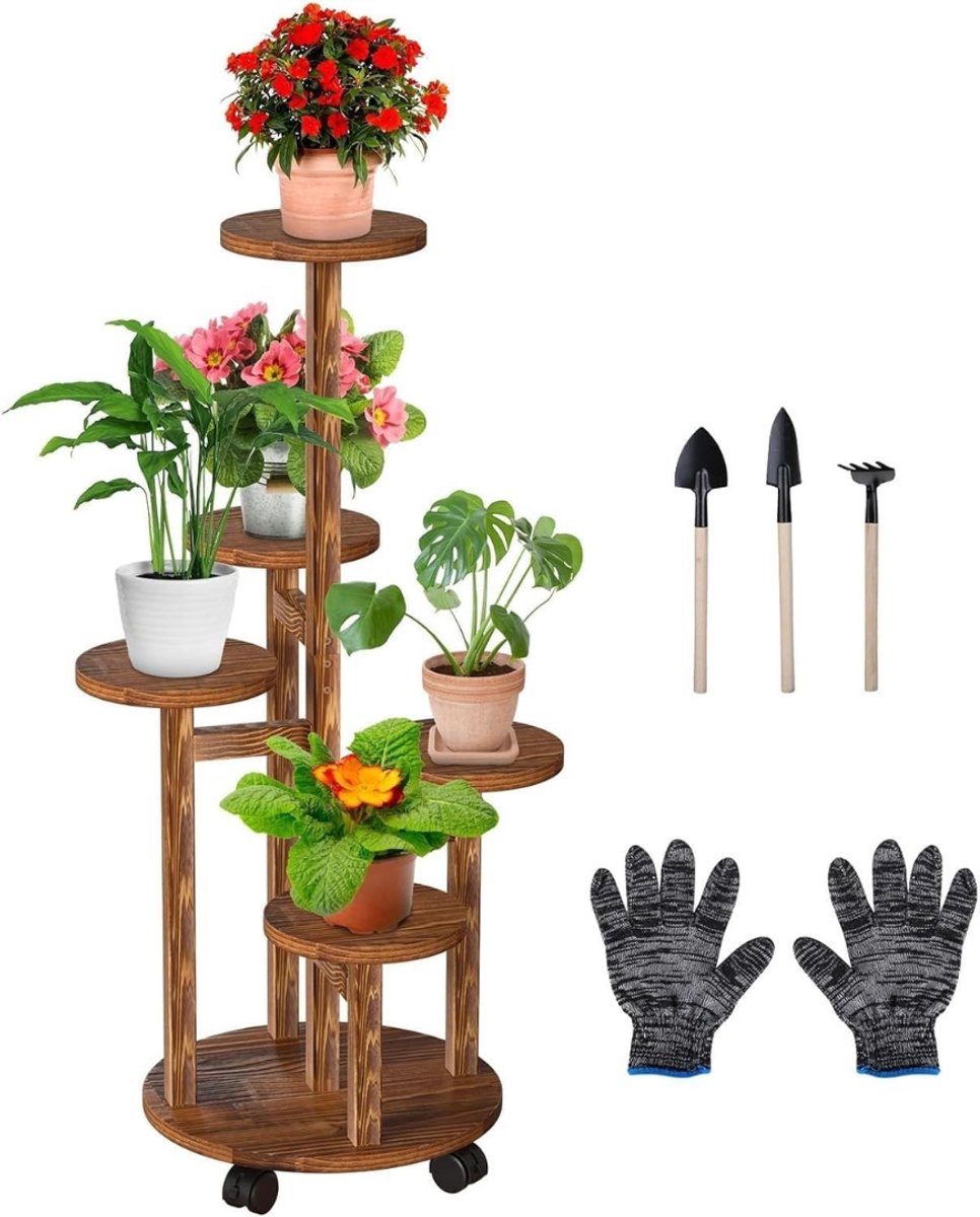 CLVP® Plantentafel - Plantenrek Buiten - Plantensteun - Plantenstandaard - Bruin
