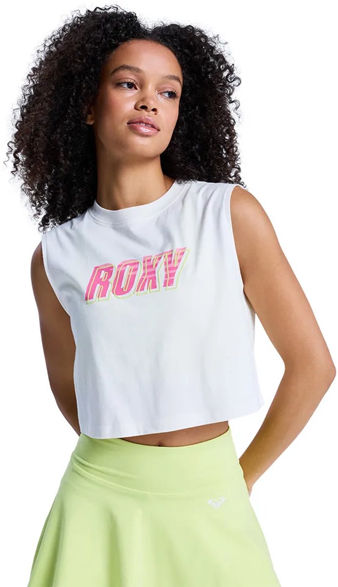 Roxy Essential Energy Boxy Top Zonder Mouwen XL Vrouw Coconut Milk