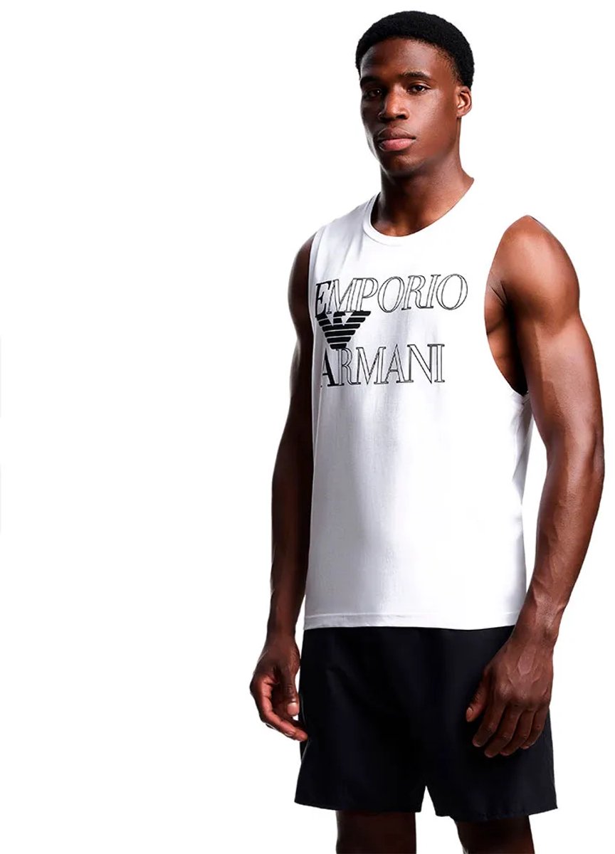 Emporio Armani Em000572_af20434 Mouwloos T-shirt Wit S Man