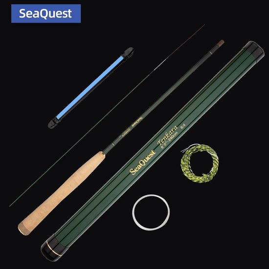 Tenkara hengel set - Vliegvishengel - Vissen in stromend water - Koolstofvezel constructie - 240cm 8ft — afbeelding 5