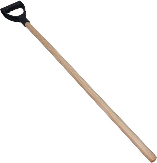 Houten steel - Vervangende handgreep - Gereedschap reparatie - Ergonomische D-vorm - 104cm lang - Natuurlijk hout van Merkloos	 — afbeelding 3