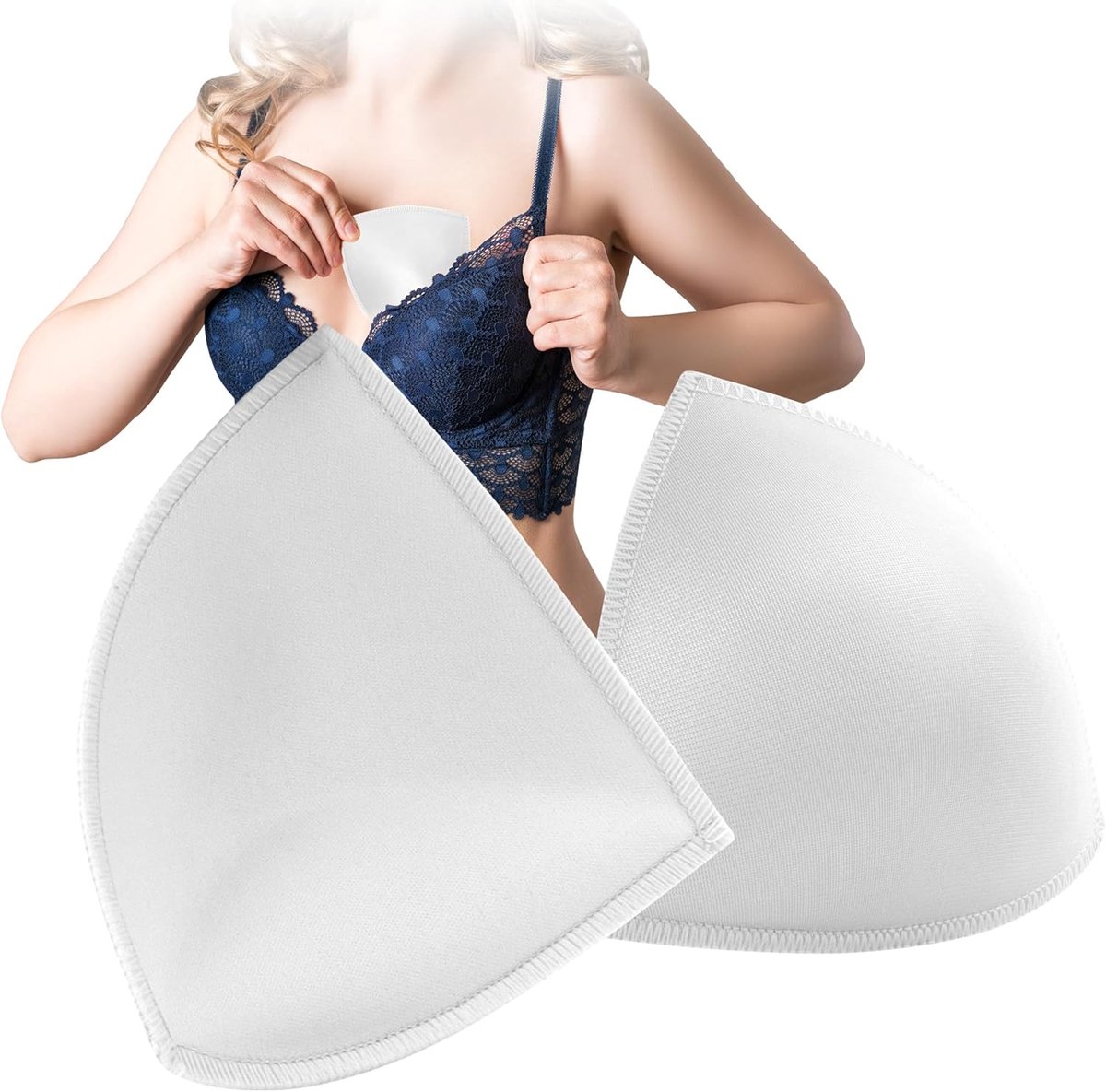 Anatomische Cups - Push-up Vullingen - Natuurlijk Effect - Uitneembaar En Wasbaar - Ovale Druppelvorm