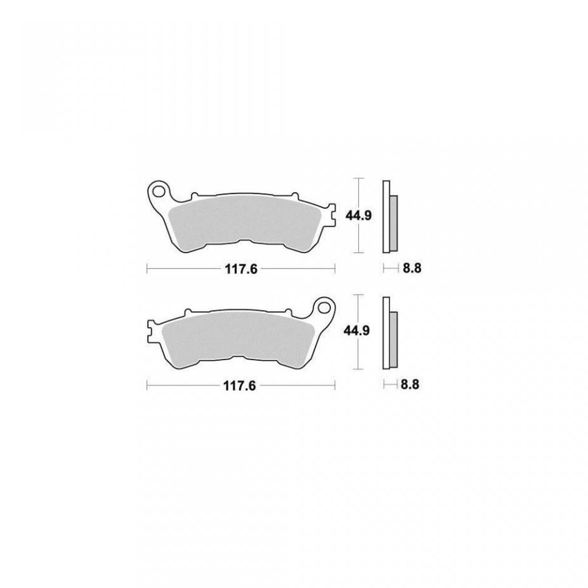 Plaquette de frein Perftec pour Moto Honda 700 XL VA TRANSALP ABS RD13 2008 à 2013 AVG / AVD Neuf