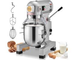 VEVOR Keukenmachine Standmixer 550w Kneedmachine 10 L Deegmixer Mixer