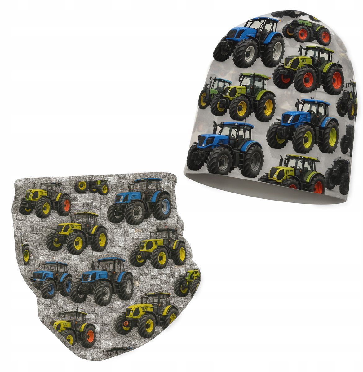 Dartomik - Baby Set - Muts en Sjaal - Traktoren - 6M+