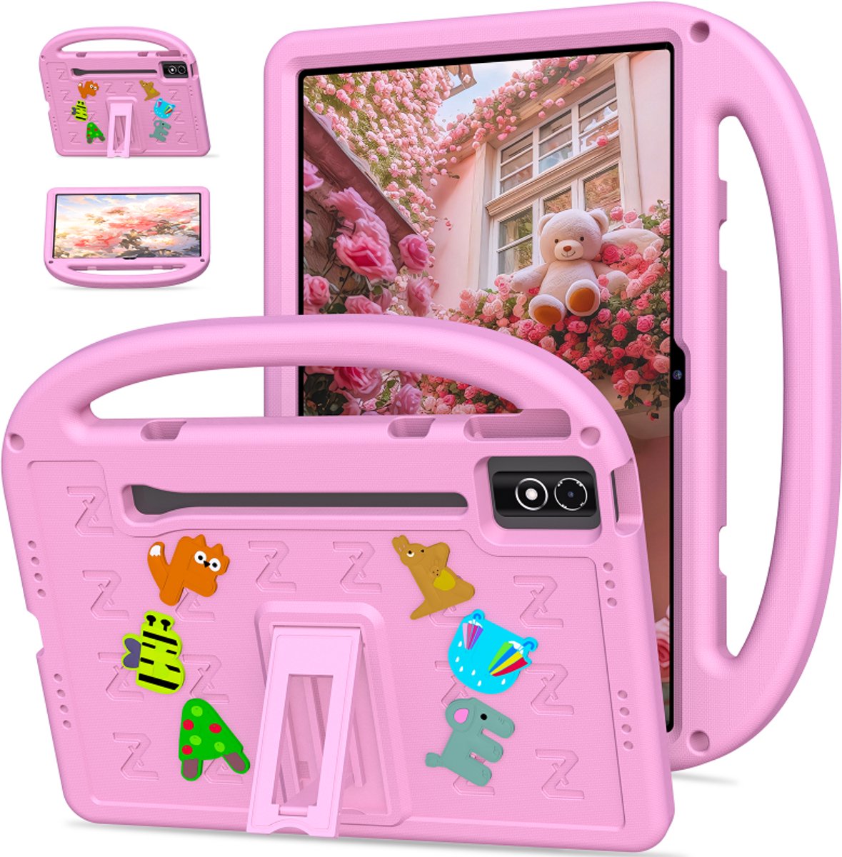 EtuiTab - Tablethoes - Geschikt voor Lenovo Tab P12 - Kids Armor - Roze