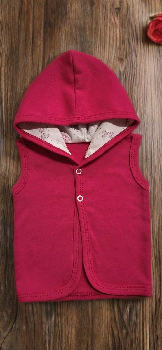 Dartomik Serie - Meisjes Vest met Capuchon - 80 - Amarant