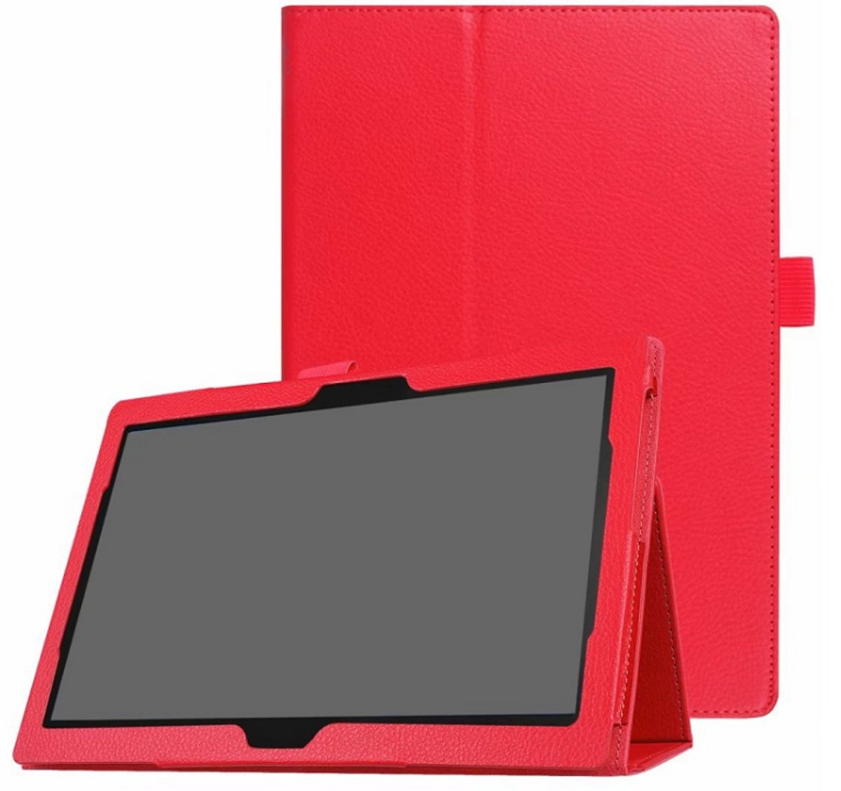 EtuiTab Lenovo Tab M10 Plus 10.6 2022 - Tablethoes - Rood - Eco-leder - Met Standaardfunctie