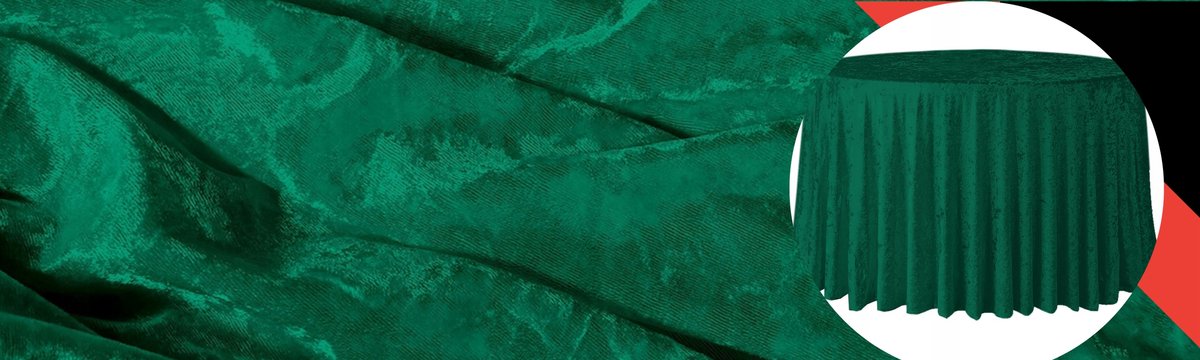 Merkloos - Tafellaken - Velvet - Groen - Ø340cm