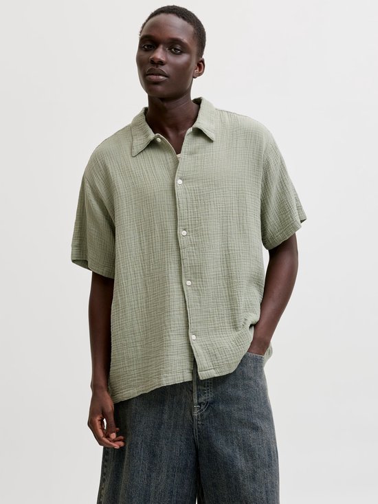 JACK&JONES ORIGINALS - JORNANTUCKET DOUBL CLOTH SHIRT SS 2PK MP Heren Overhemd