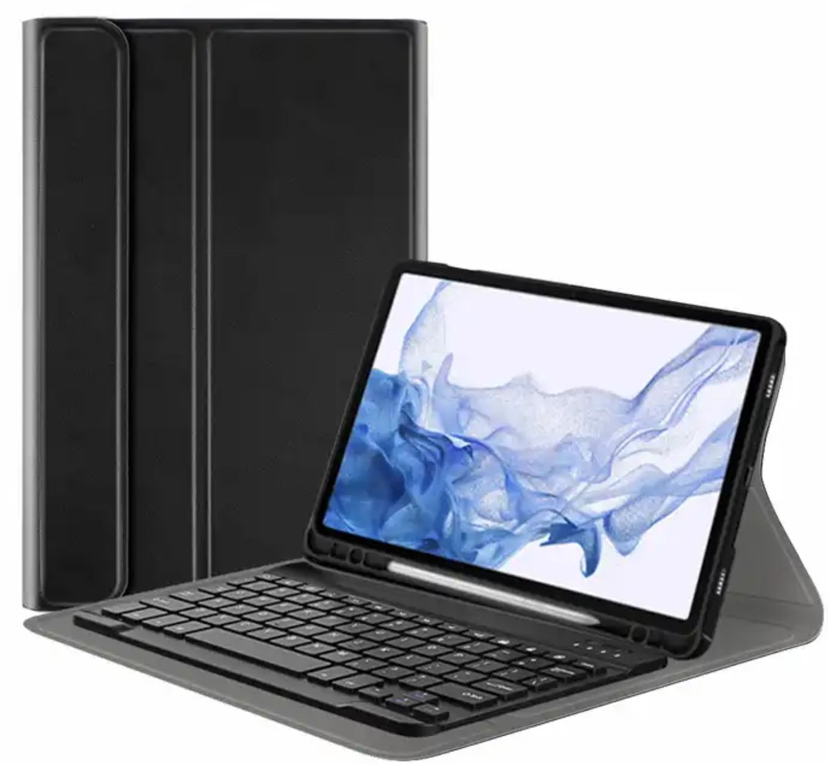 EtuiTab Galaxy Tab S9 FE Plus - Tablet Hoes - Bluetooth Toetsenbord - Zwart