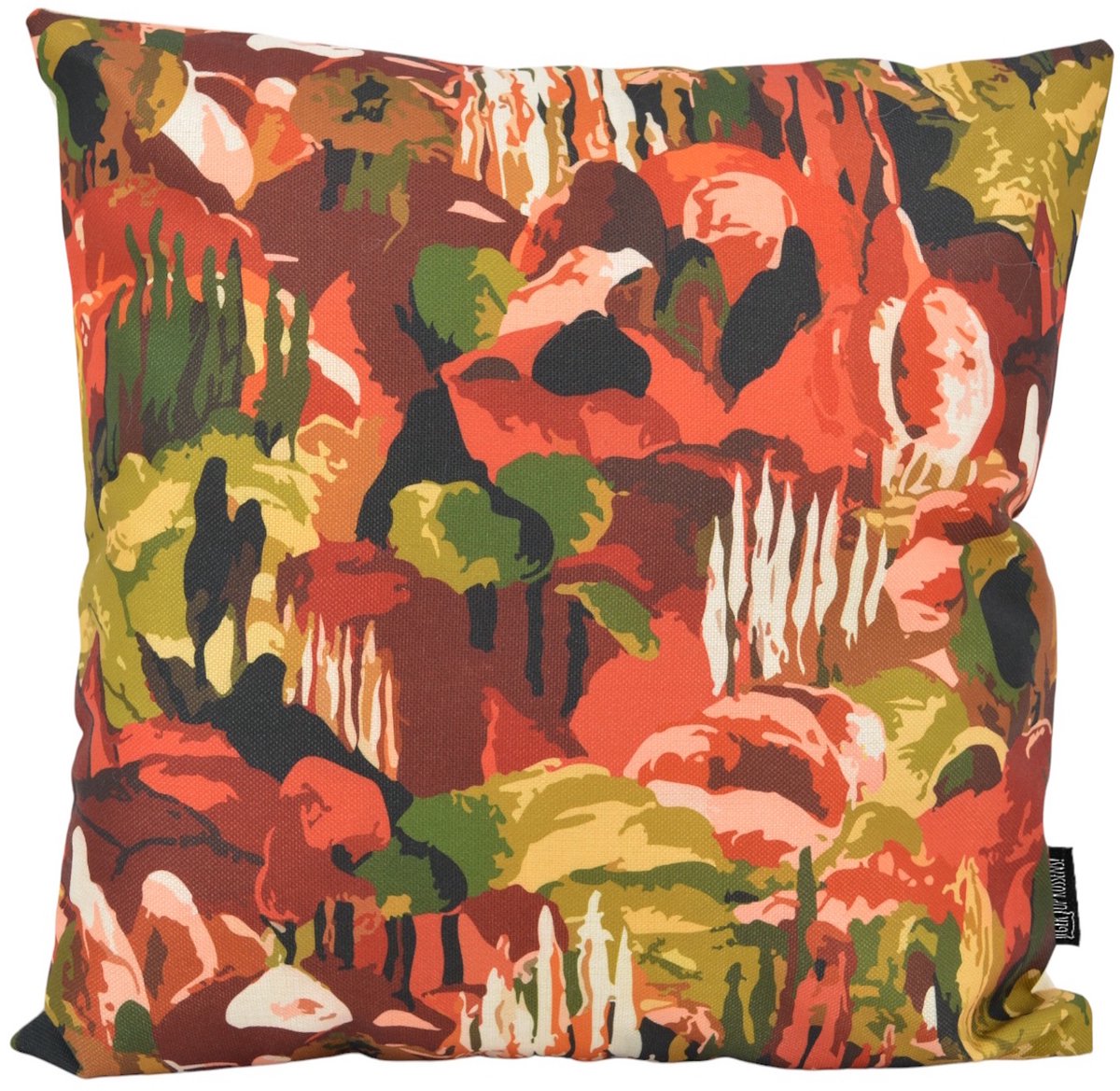 Gek op Kussens! Sierkussen Mountain Trees | 45 x 45 cm | Katoen/Linnen rood