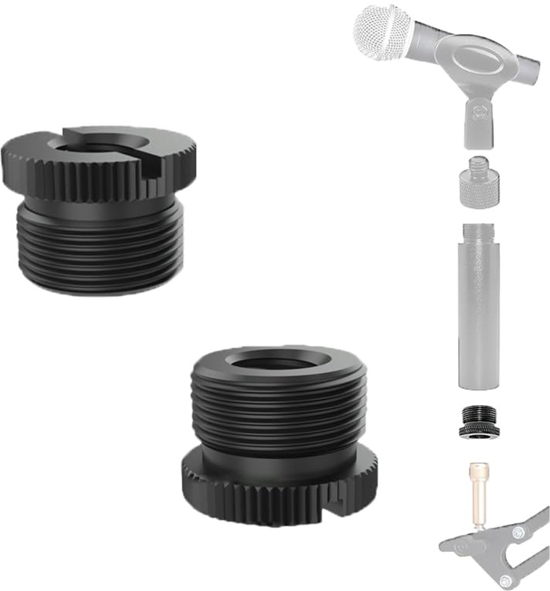 Microfoonstandaard Adapter - 3/8 naar 5/8 Inch - Geschikt voor Statief en Boomarmen