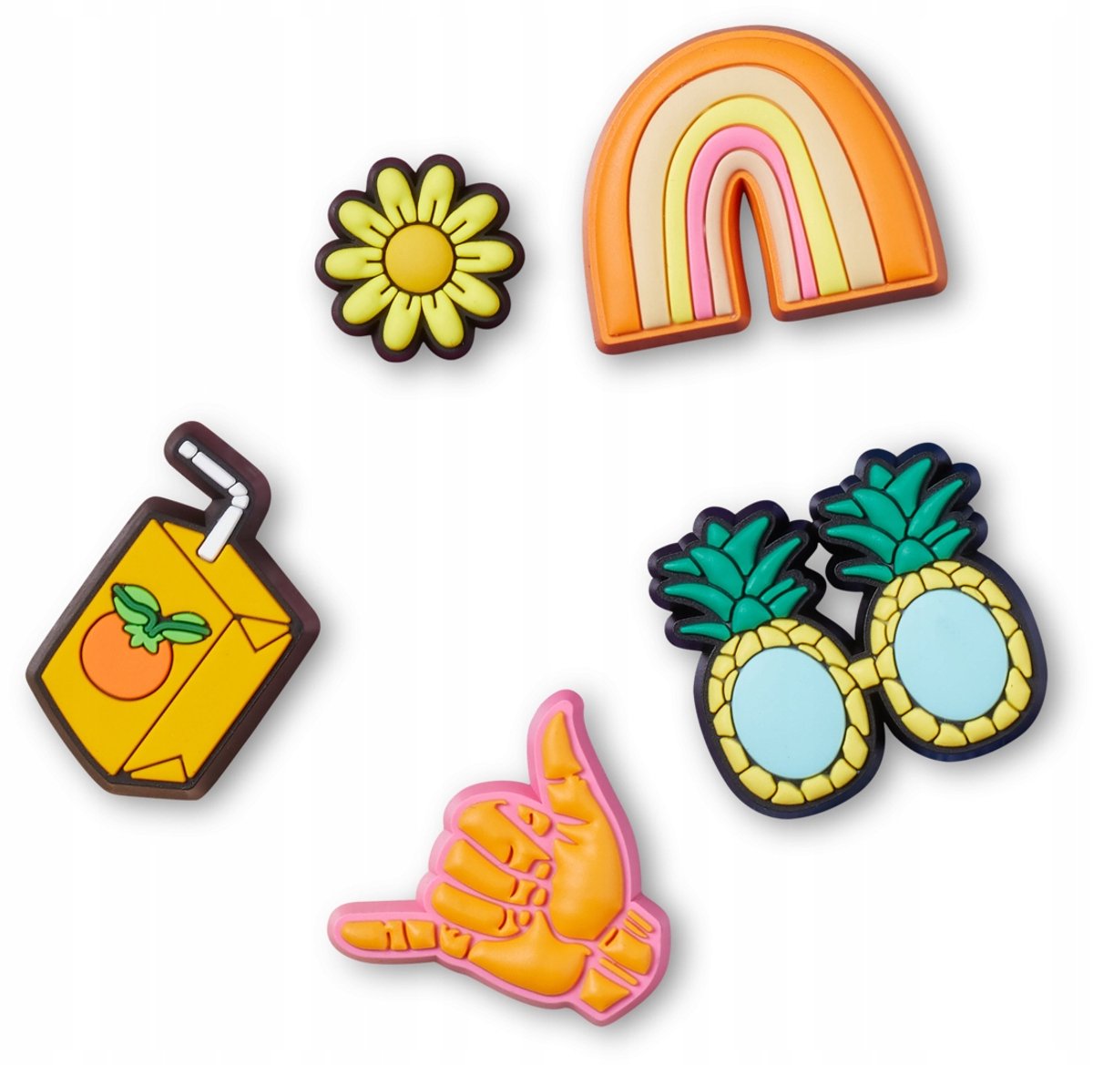 Crocs Sunshine is Fine Serie - Pins voor schoenen - 5 Pack