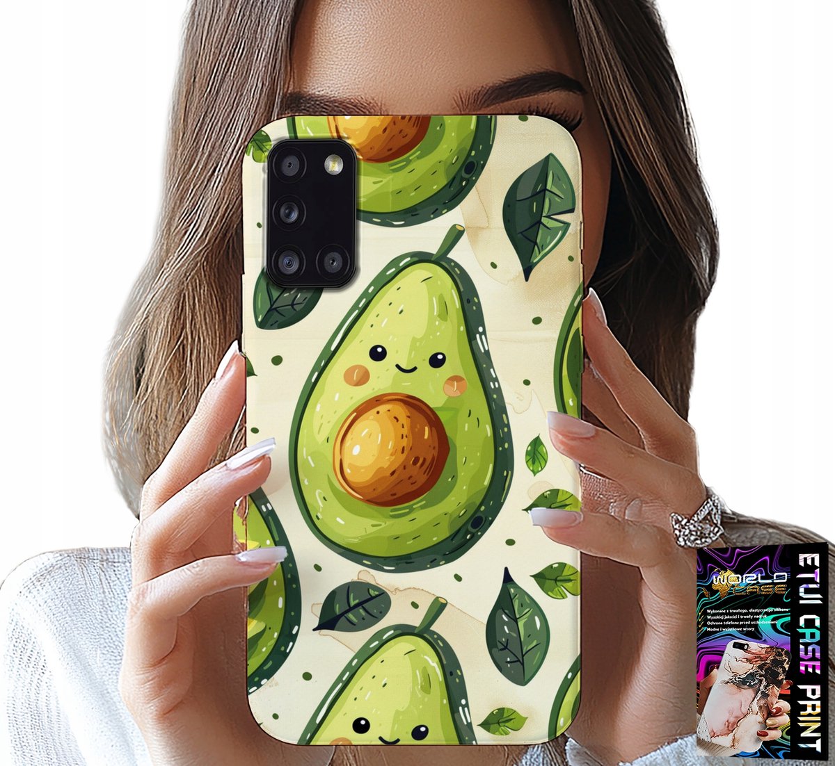 HOESJE VOOR SAMSUNG GALAXY A31 - LEUKE HOES MET EEN LACHENDE AVOCADO